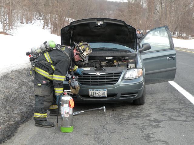 Car fire I-684 